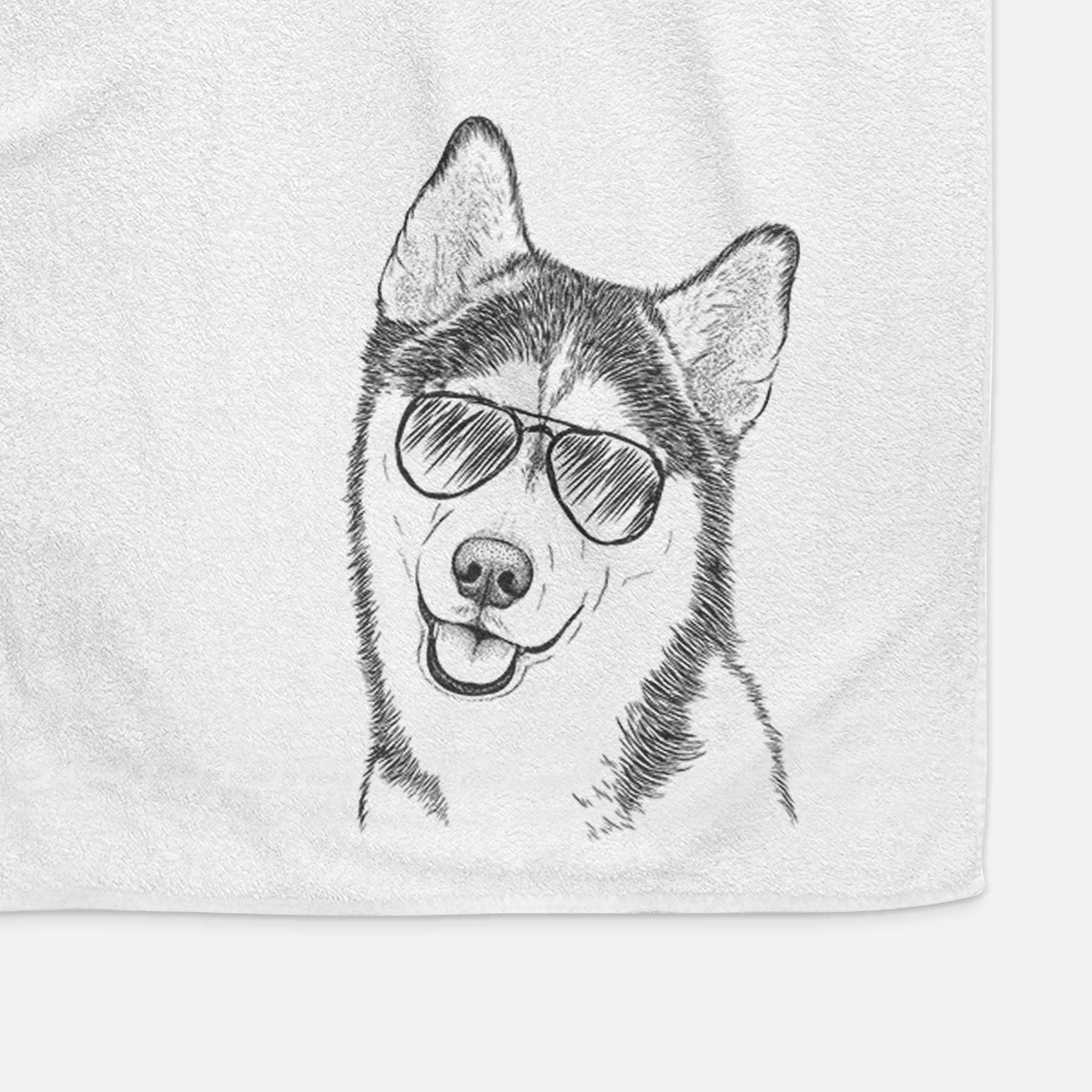 Remmie the Siberian Husky Decorative Hand Towel