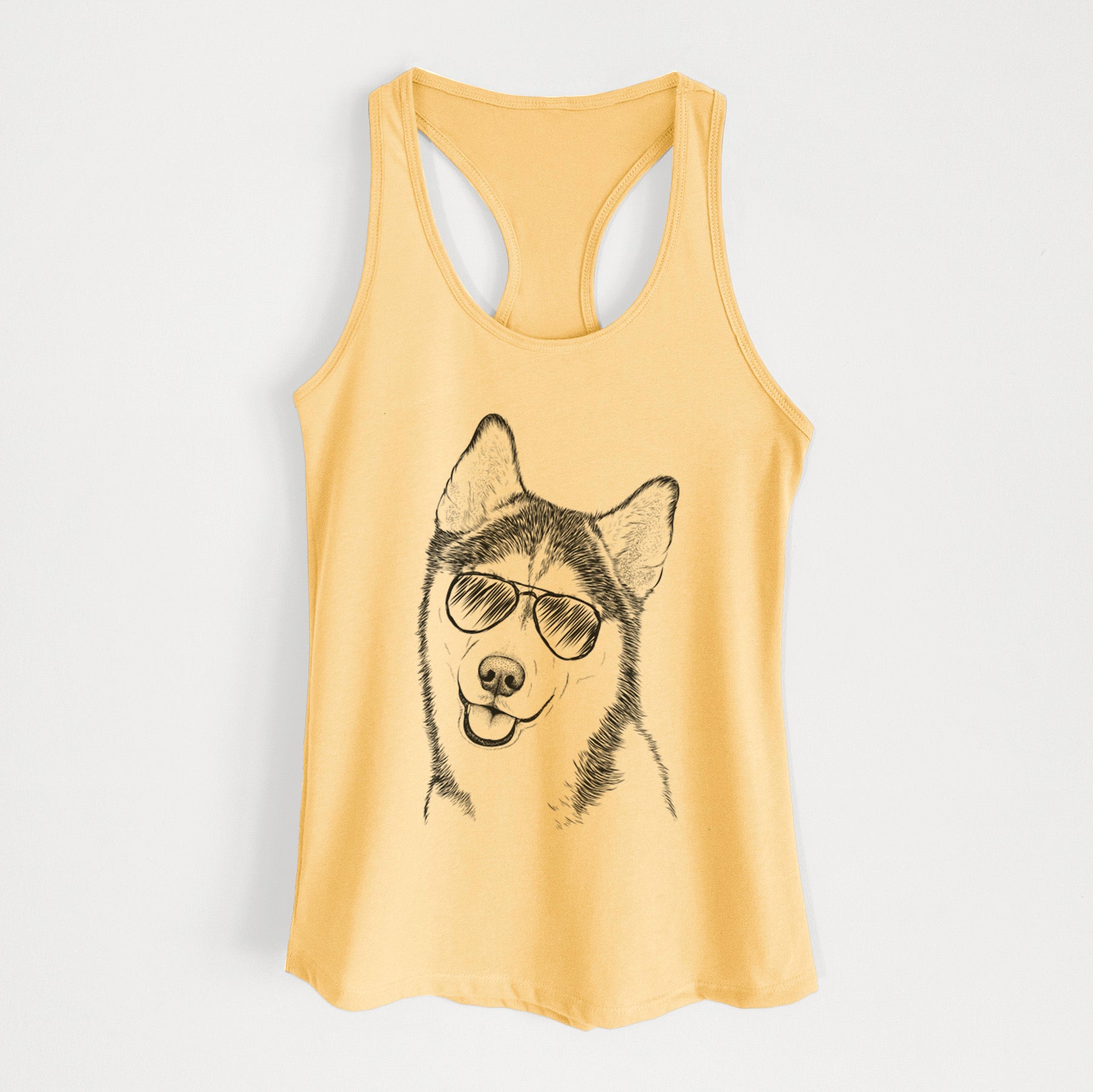 Remmie the Siberian Husky - Women's Racerback Tanktop