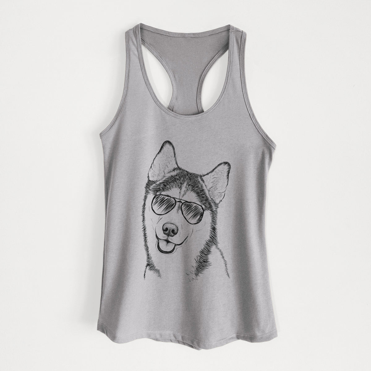 Remmie the Siberian Husky - Women's Racerback Tanktop
