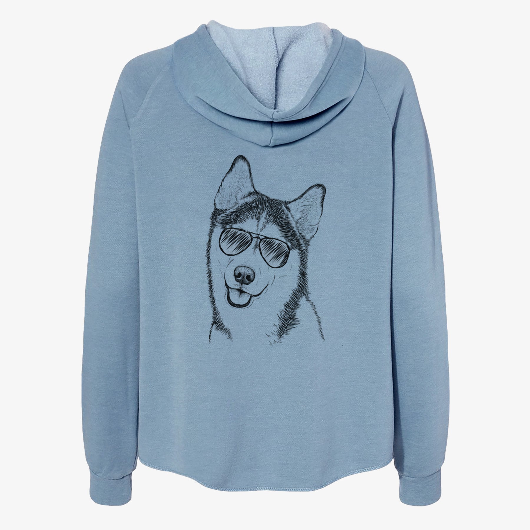 Remmie the Siberian Husky - Women's Cali Wave Zip-Up Sweatshirt