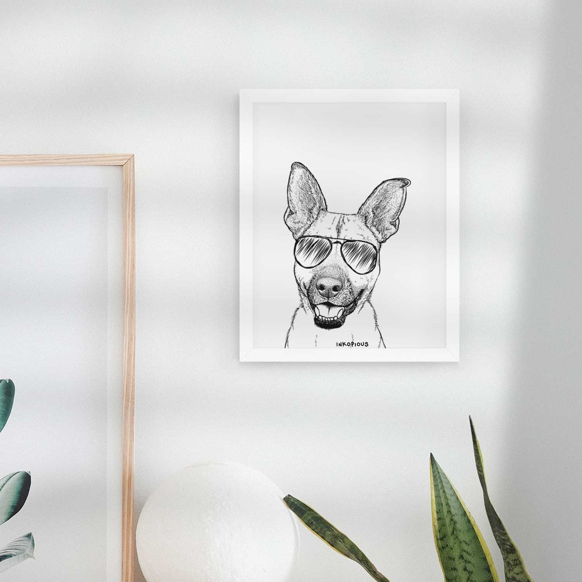 Remus the German Shepherd Mix Art Print