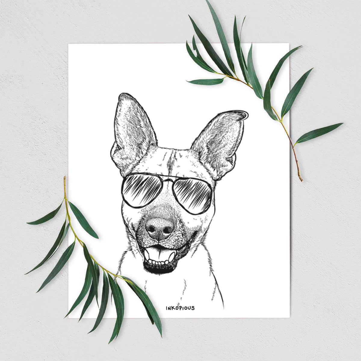 Remus the German Shepherd Mix Art Print