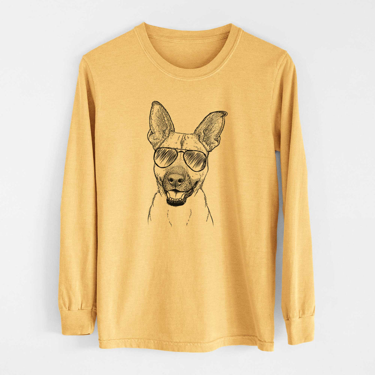 Aviators Remus the German Shepherd Mix - Heavyweight 100% Cotton Long Sleeve