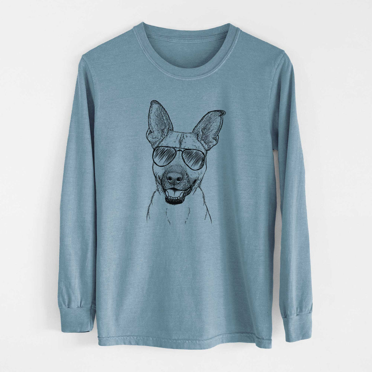 Aviators Remus the German Shepherd Mix - Heavyweight 100% Cotton Long Sleeve