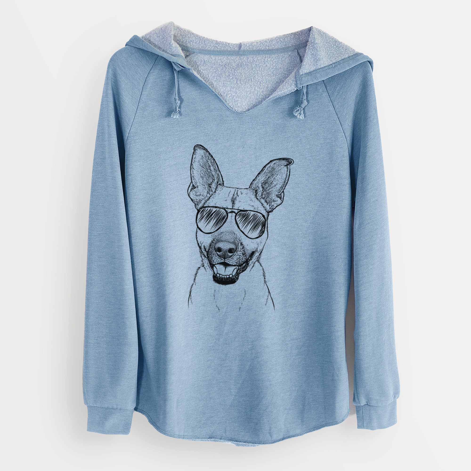 Aviator Remus the German Shepherd Mix - Cali Wave Hooded Sweatshirt