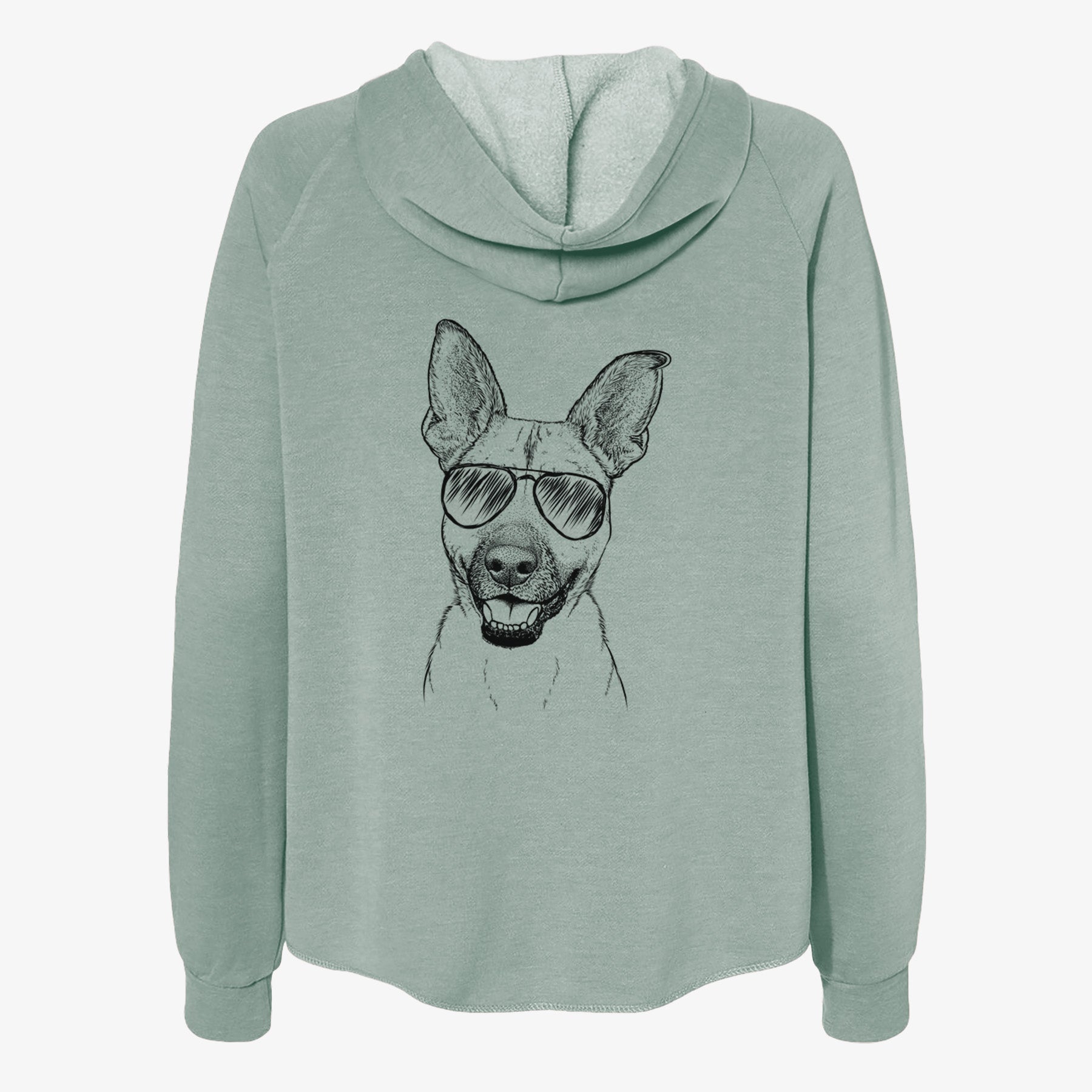 Remus the German Shepherd Mix - Women's Cali Wave Zip-Up Sweatshirt