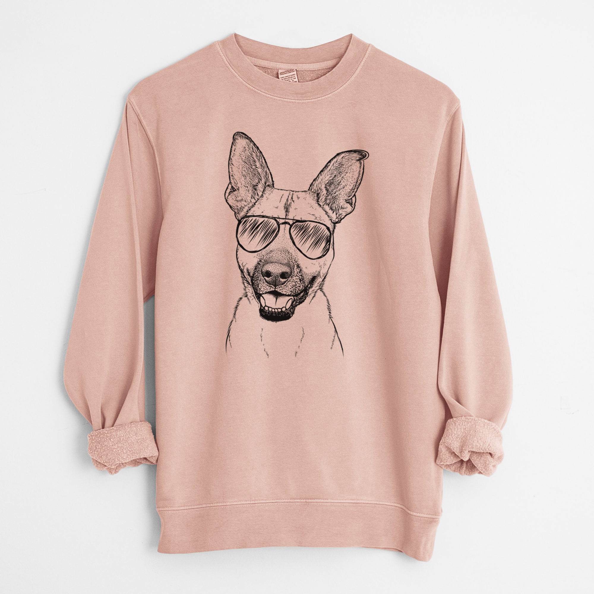 Aviator Remus the German Shepherd Mix - Unisex Pigment Dyed Crew Sweatshirt