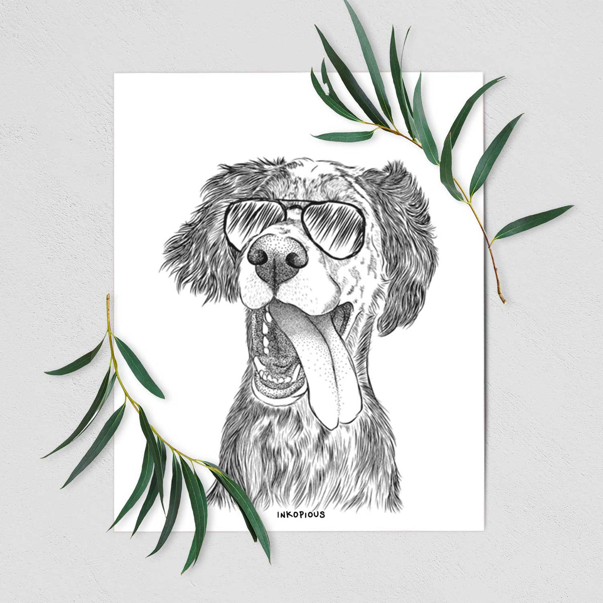 Renly the English Setter Art Print
