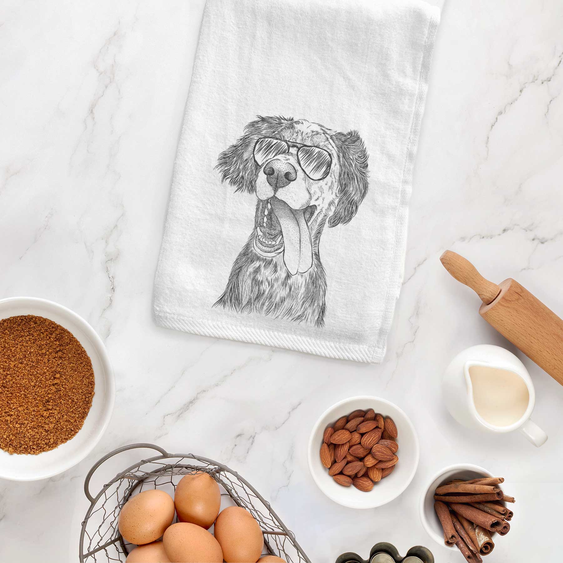 Renly the English Setter Decorative Hand Towel