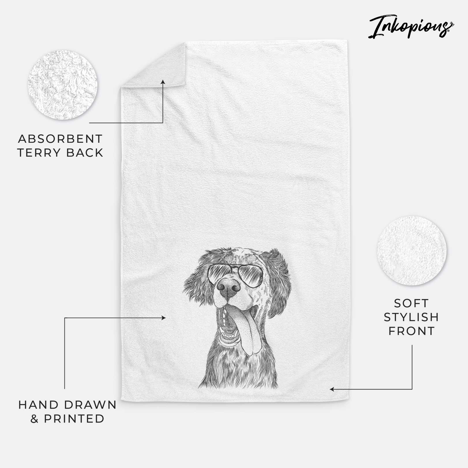 Renly the English Setter Decorative Hand Towel