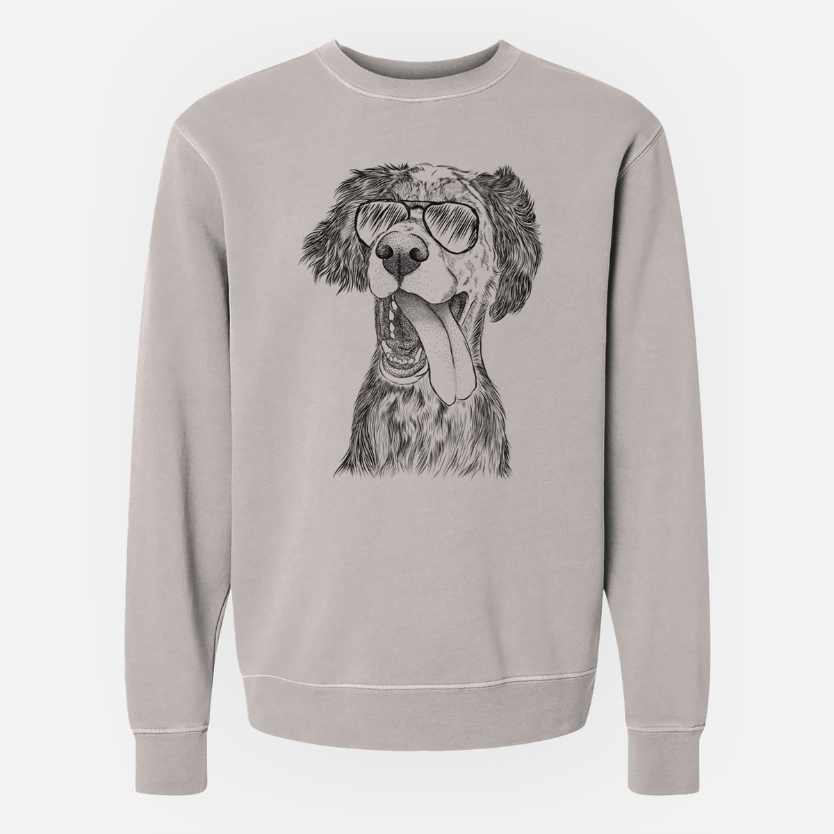 Aviator Renly the English Setter - Unisex Pigment Dyed Crew Sweatshirt