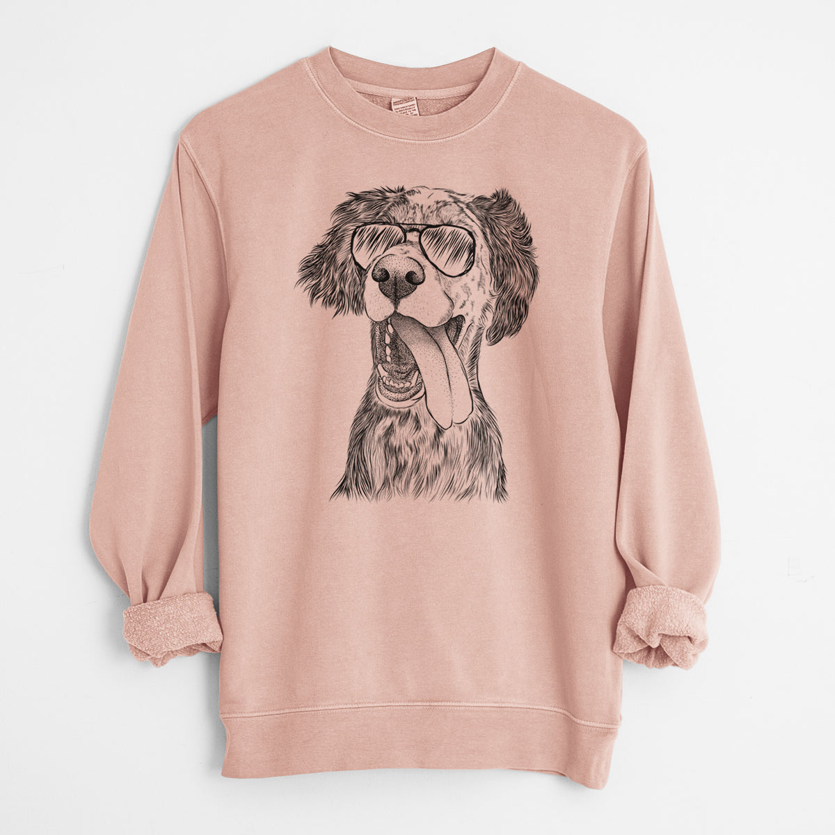 Aviator Renly the English Setter - Unisex Pigment Dyed Crew Sweatshirt