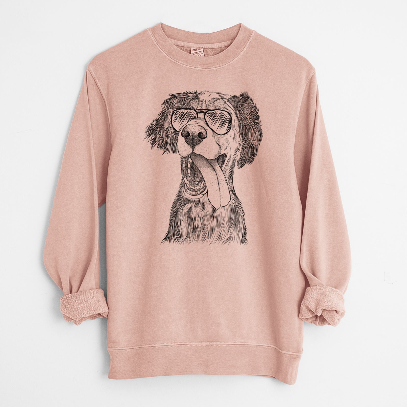 Aviator Renly the English Setter - Unisex Pigment Dyed Crew Sweatshirt