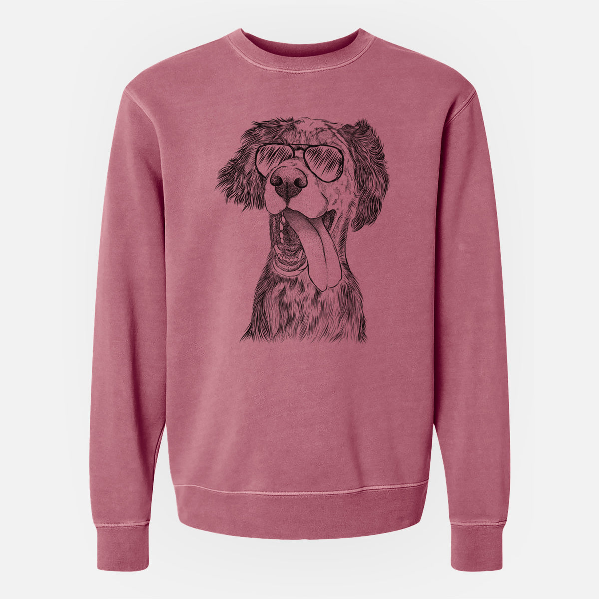 Aviator Renly the English Setter - Unisex Pigment Dyed Crew Sweatshirt