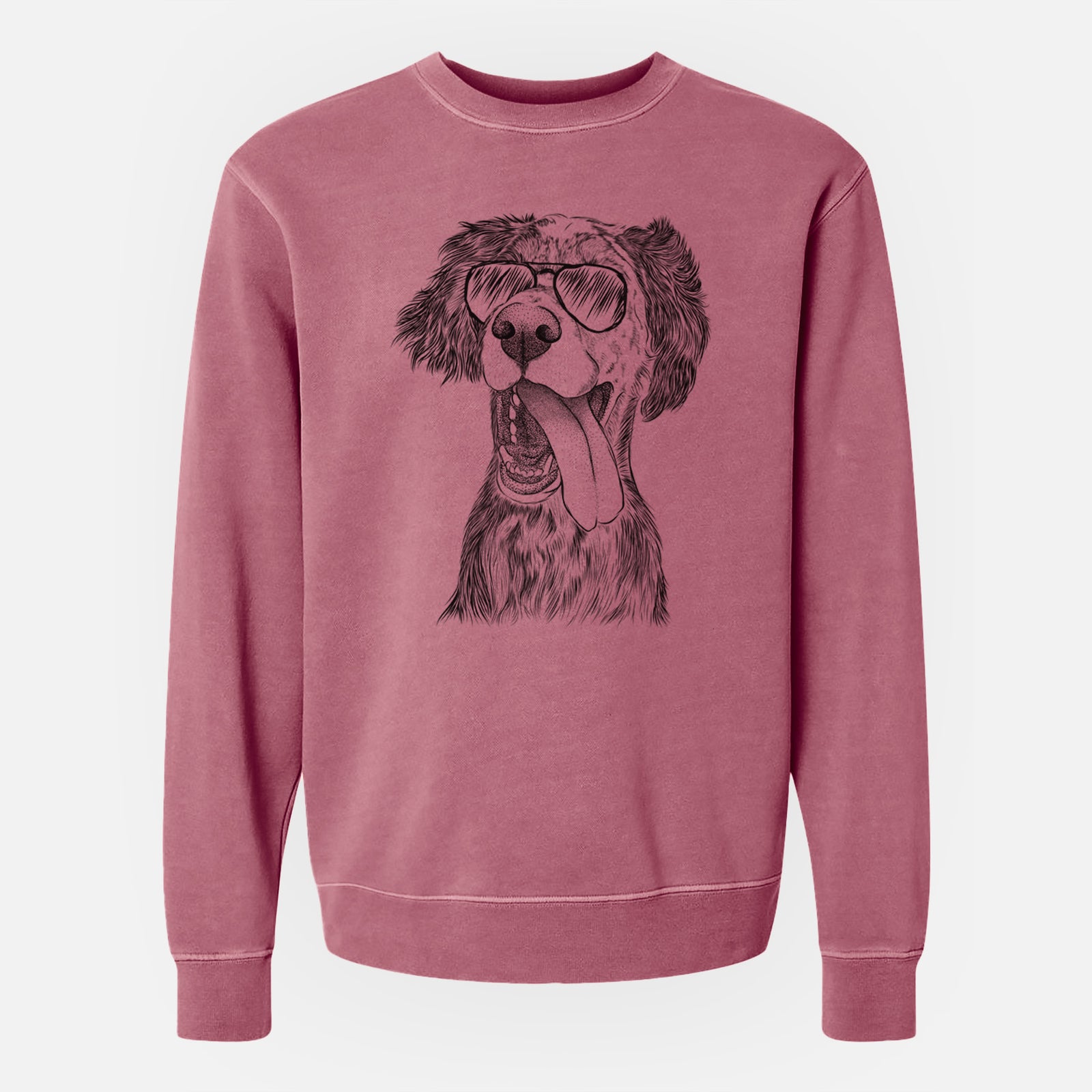 Aviator Renly the English Setter - Unisex Pigment Dyed Crew Sweatshirt