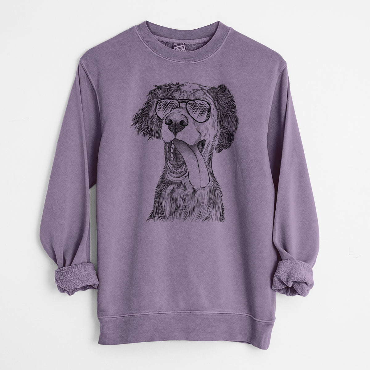 Aviator Renly the English Setter - Unisex Pigment Dyed Crew Sweatshirt
