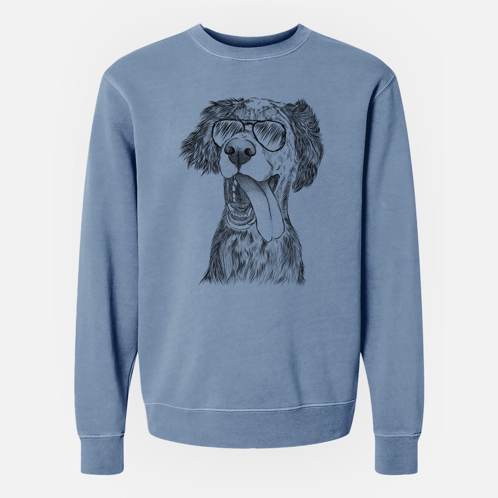 Aviator Renly the English Setter - Unisex Pigment Dyed Crew Sweatshirt