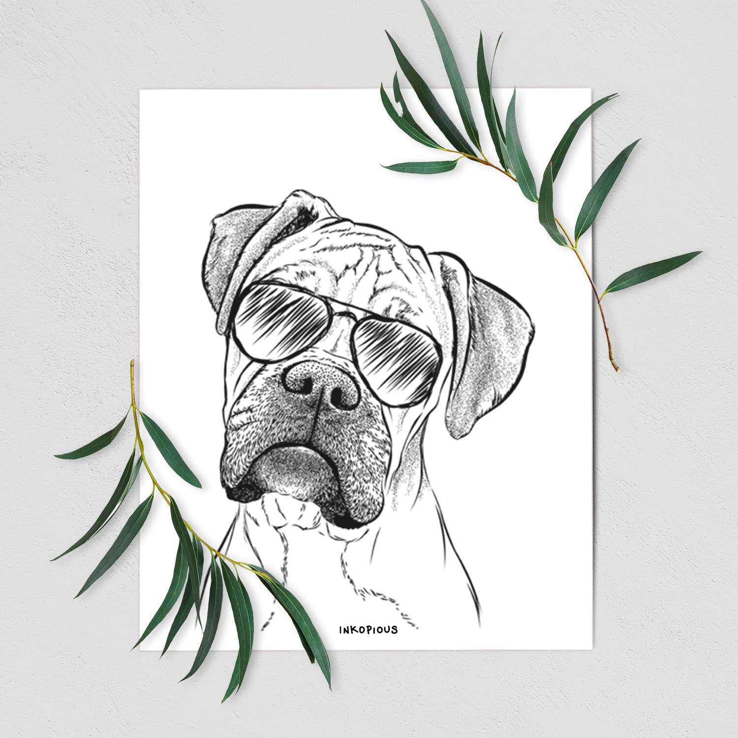 Reuby the Boxer Art Print