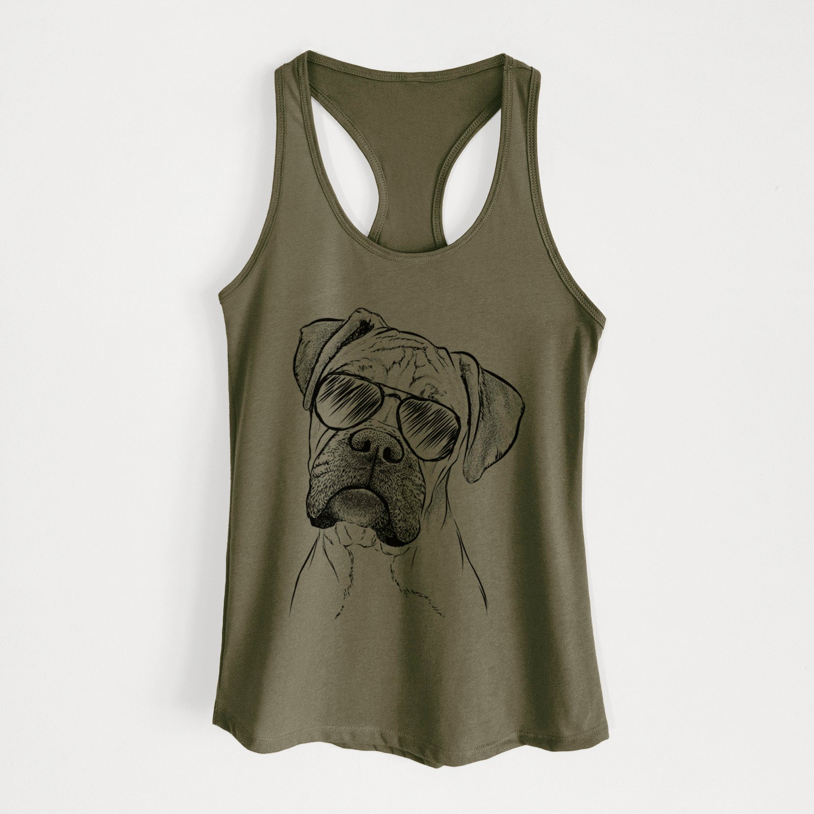 Reuby the Boxer - Women's Racerback Tanktop