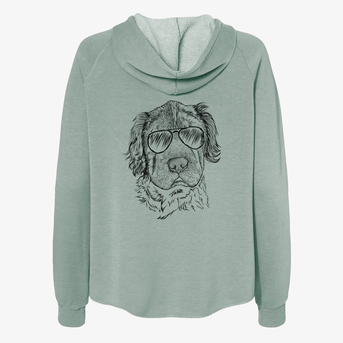 Rex the Mini Hippo - Women's Cali Wave Zip-Up Sweatshirt
