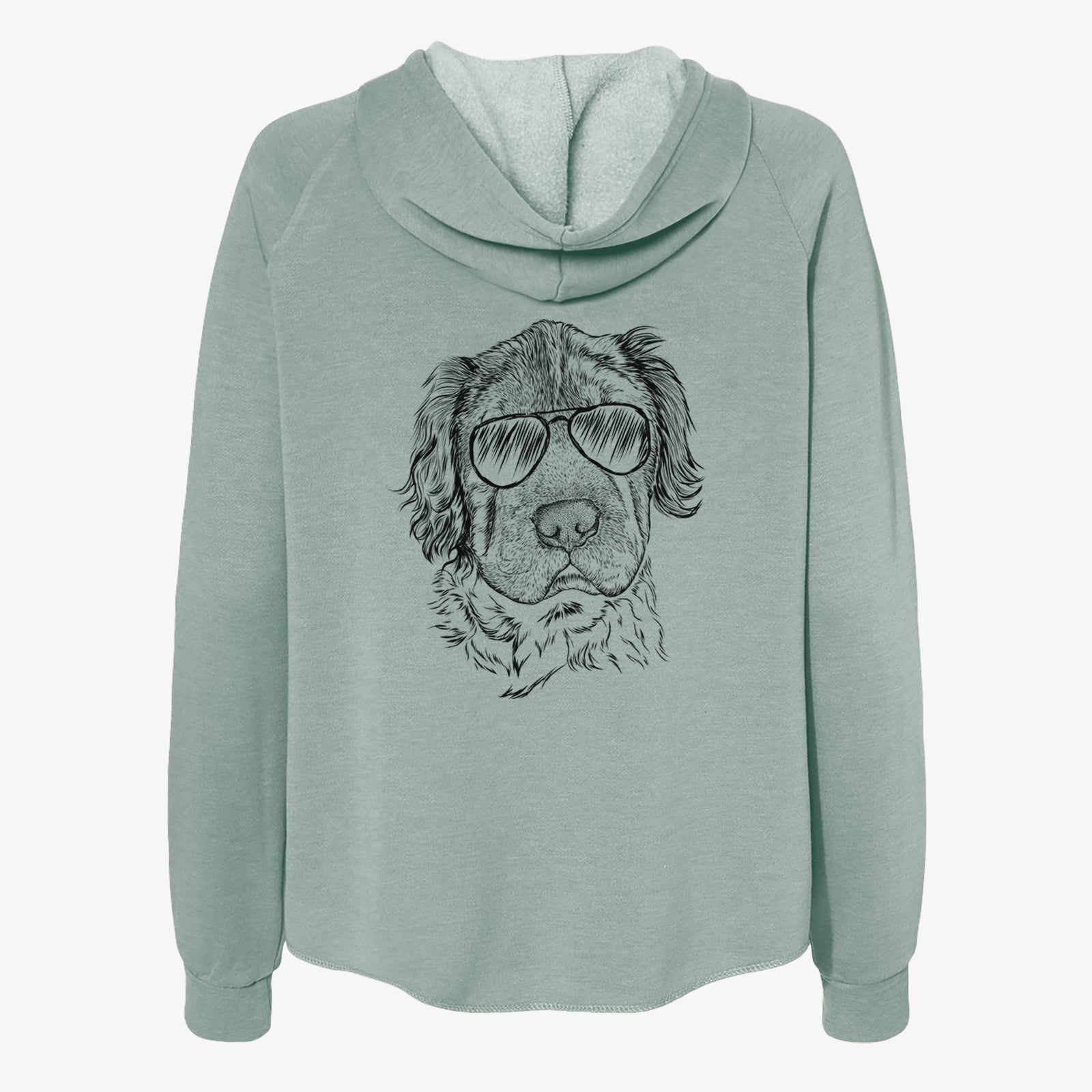 Rex the Mini Hippo - Women's Cali Wave Zip-Up Sweatshirt