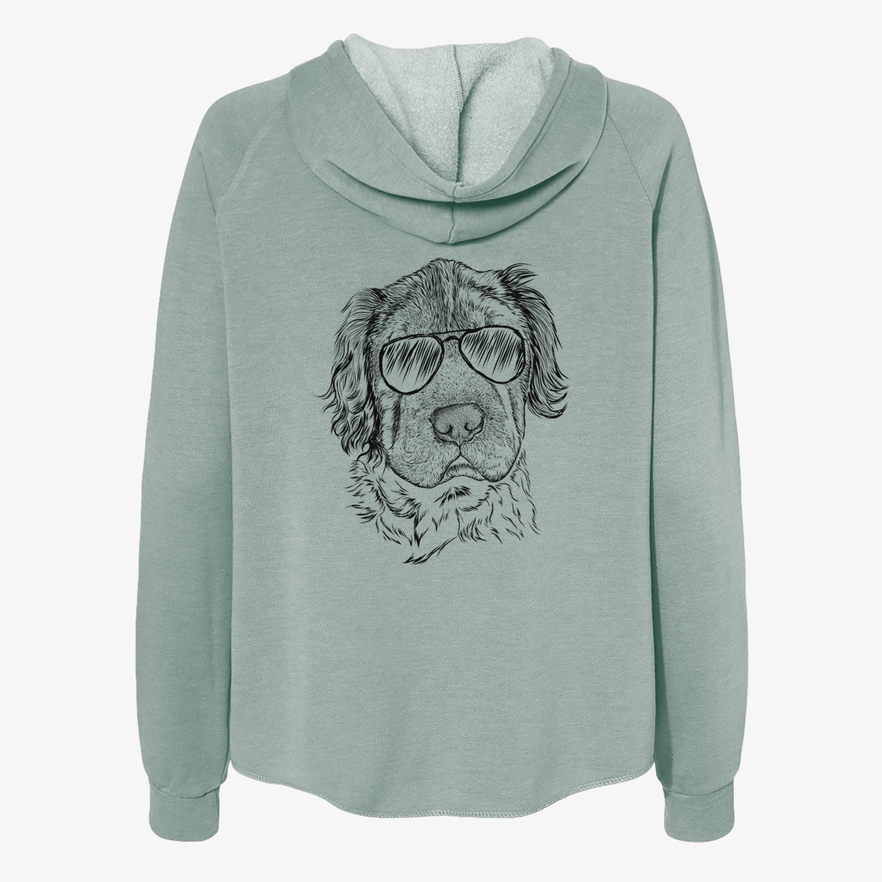 Rex the Mini Hippo - Women's Cali Wave Zip-Up Sweatshirt
