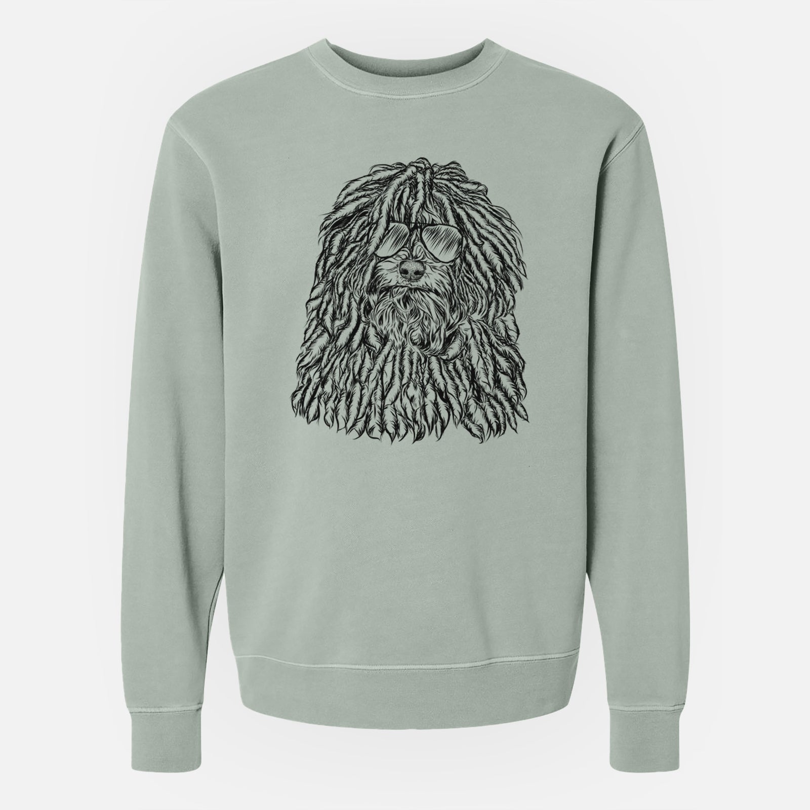 Aviator Rezi the Puli - Unisex Pigment Dyed Crew Sweatshirt