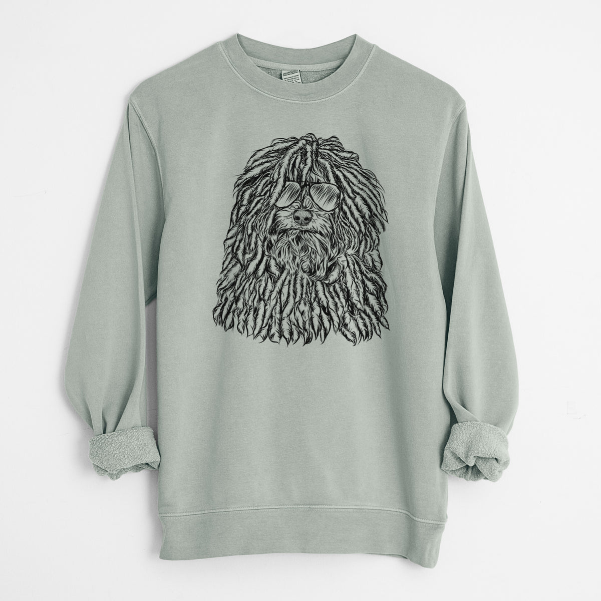 Aviator Rezi the Puli - Unisex Pigment Dyed Crew Sweatshirt
