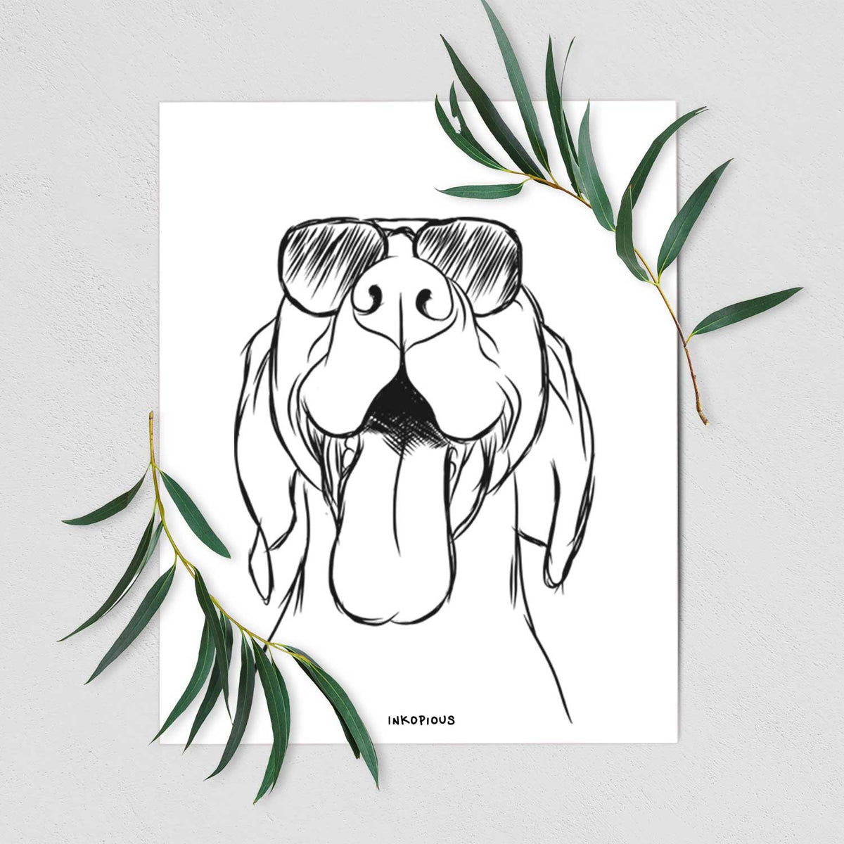 Rhys the Vizsla Art Print