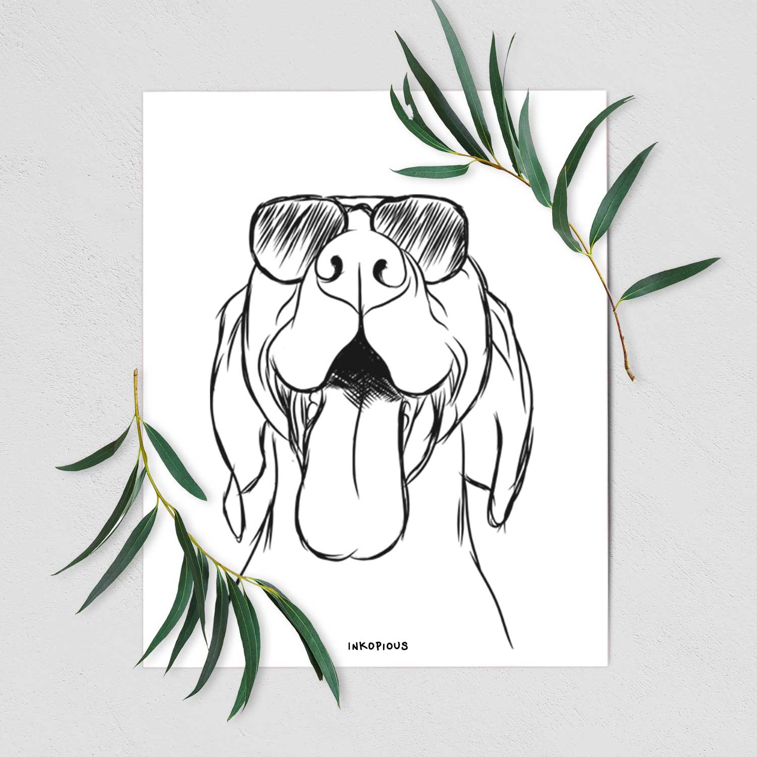 Rhys the Vizsla Art Print