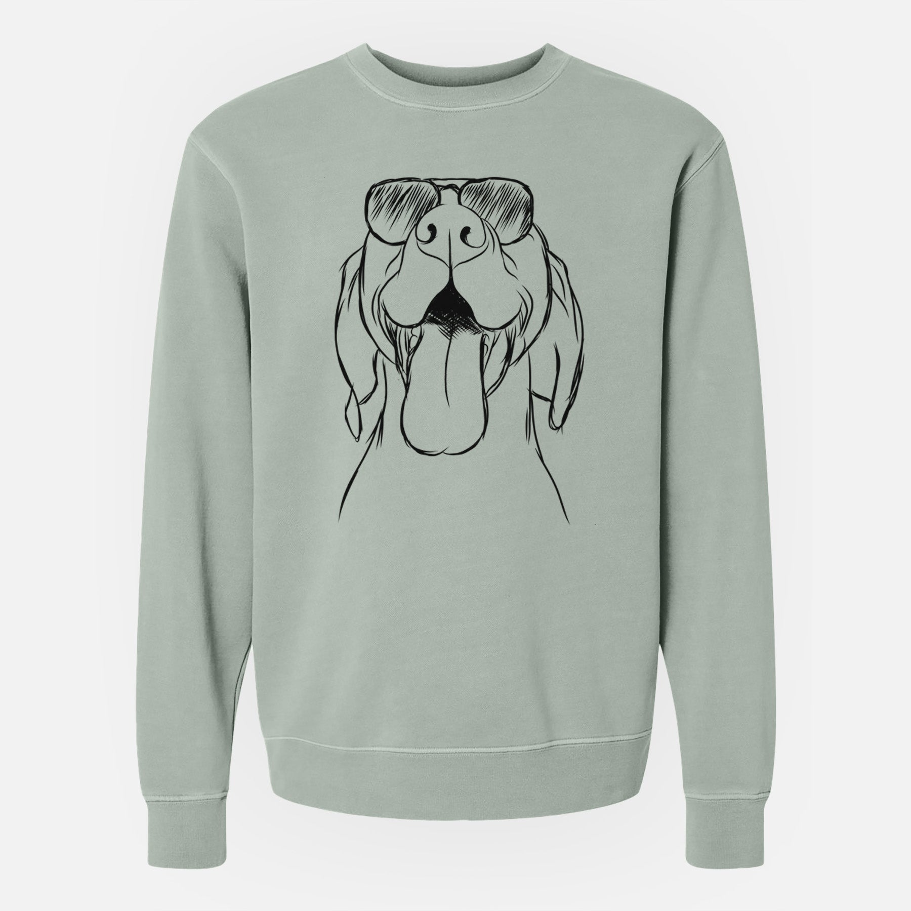 Aviator Rhys the Vizsla - Unisex Pigment Dyed Crew Sweatshirt