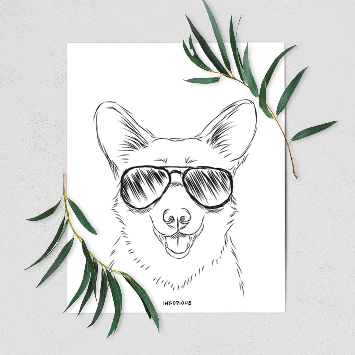 Ricco the Corgi Art Print