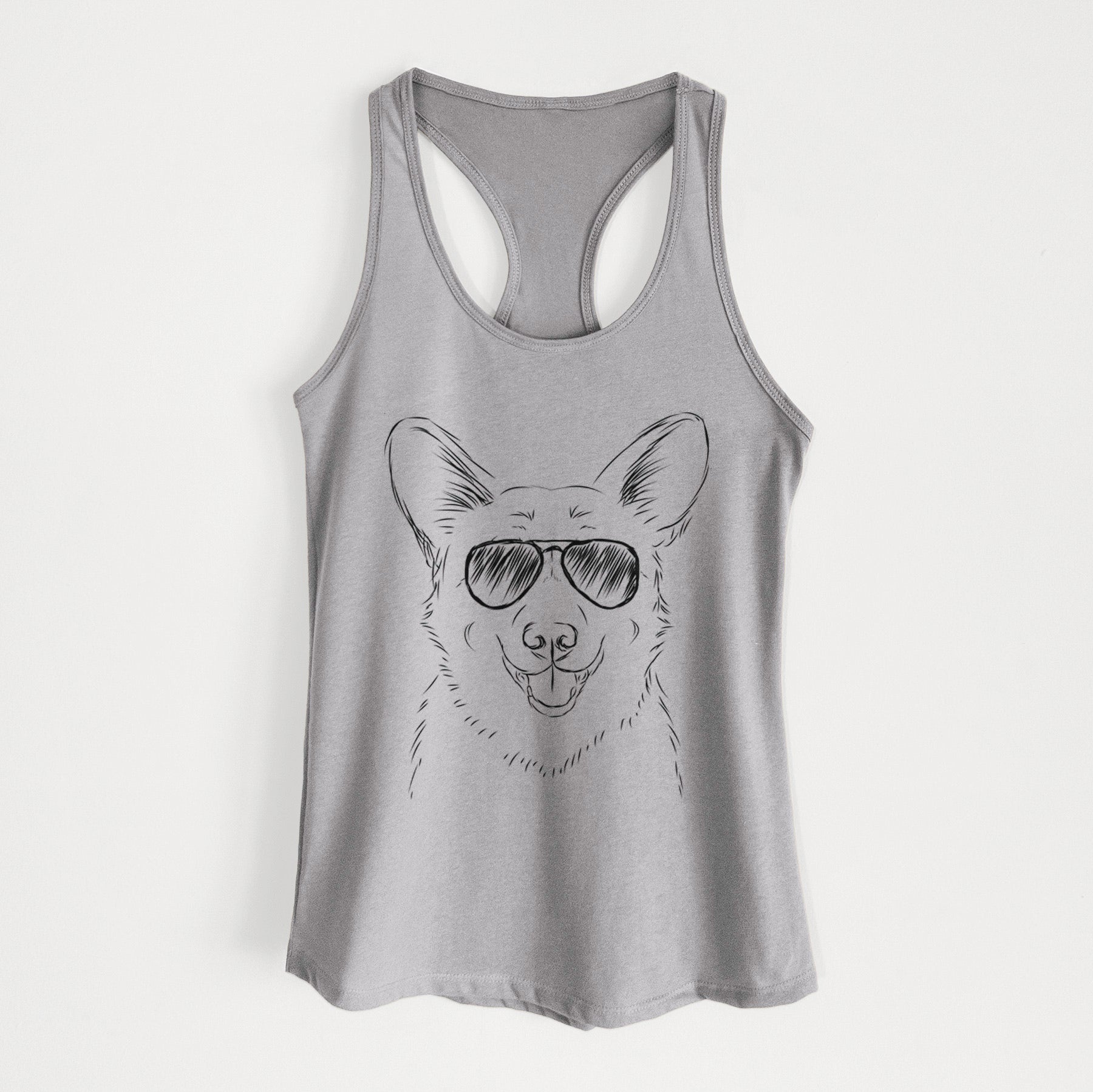 Ricco the Corgi - Women's Racerback Tanktop