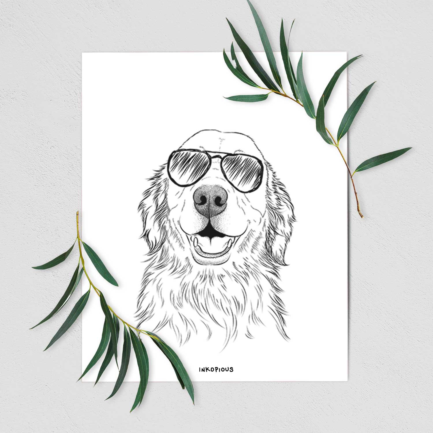 Ridge the Golden Retriever Art Print