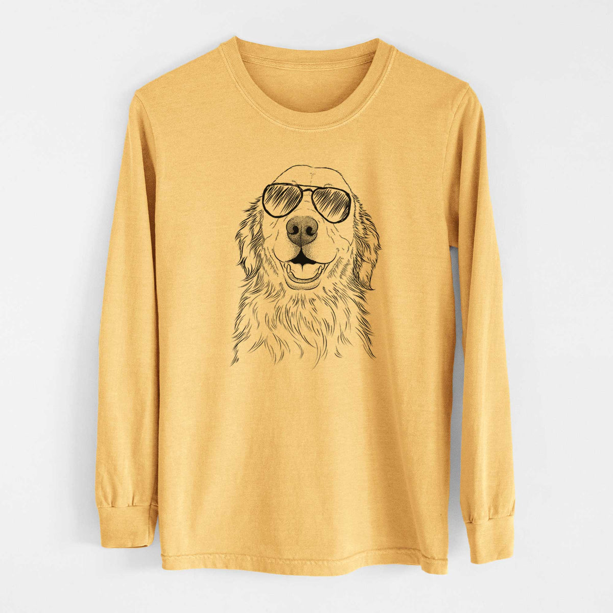 Aviators Ridge the Golden Retriever - Heavyweight 100% Cotton Long Sleeve