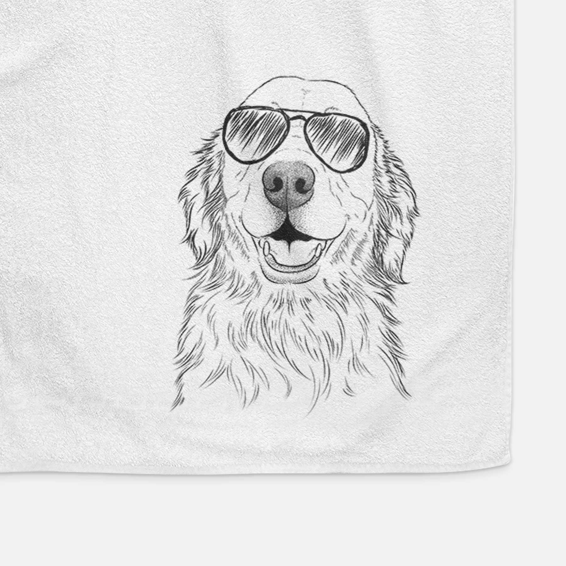 Ridge the Golden Retriever Decorative Hand Towel