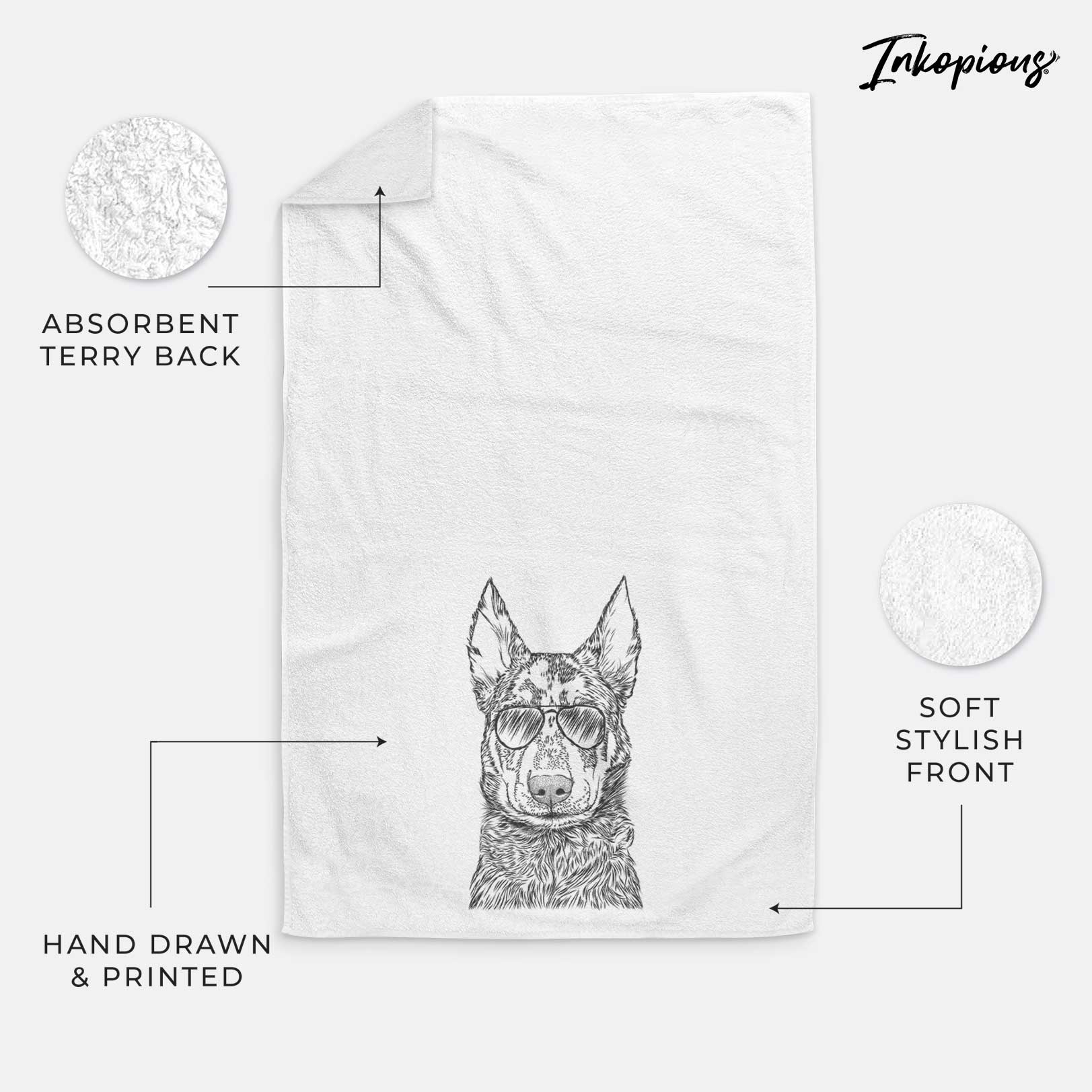 Riggs the Beauceron Decorative Hand Towel