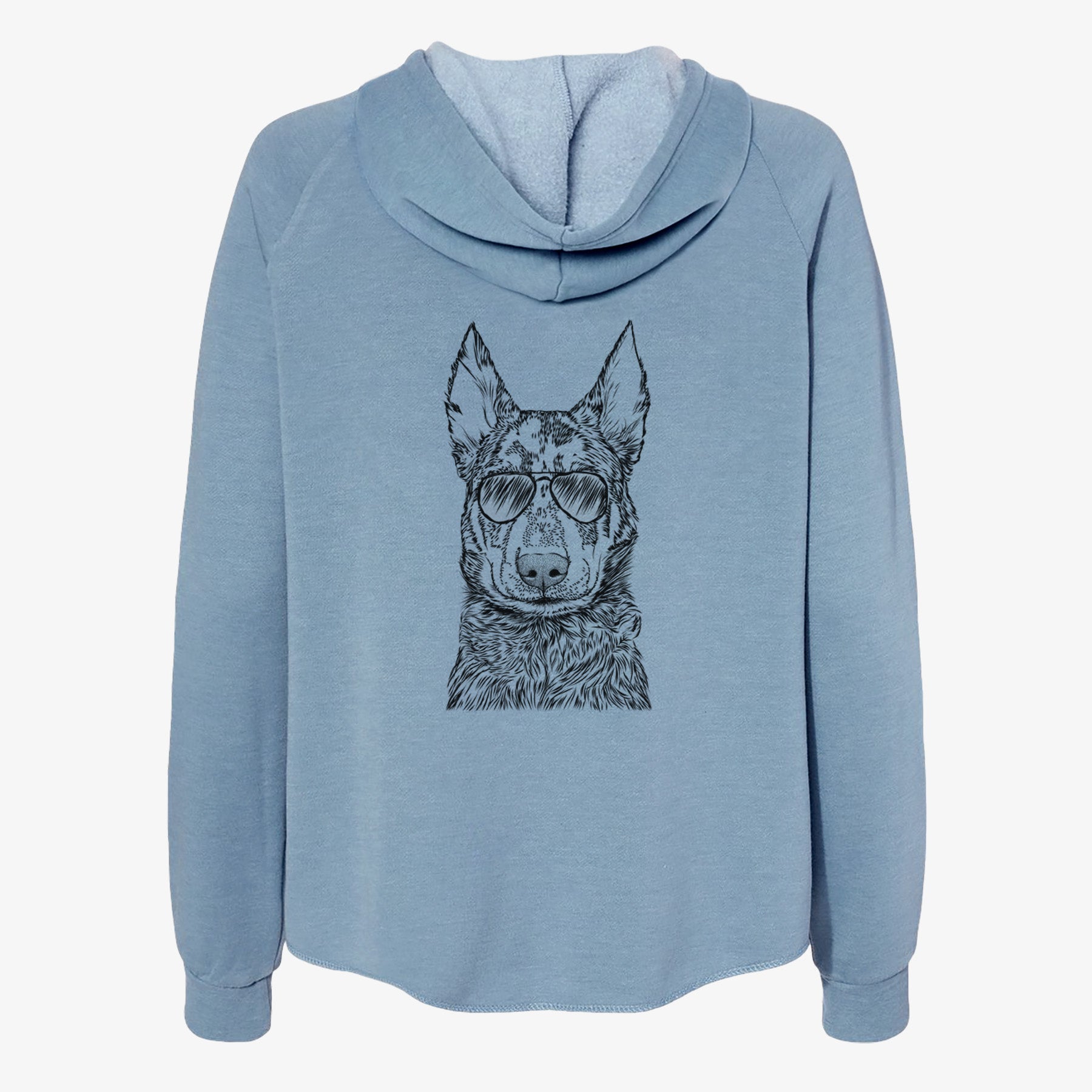 Riggs the Beauceron - Women's Cali Wave Zip-Up Sweatshirt