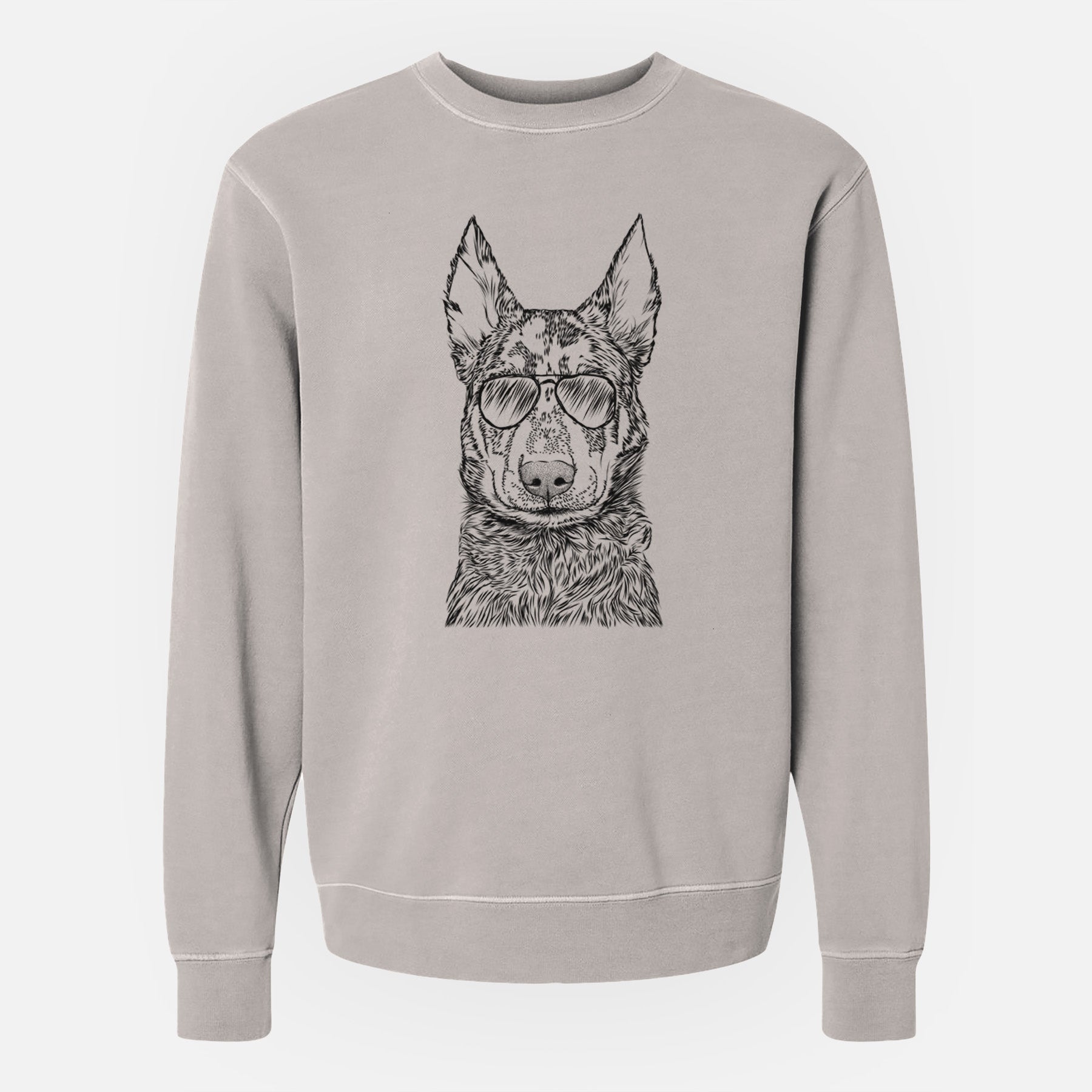 Aviator Riggs the Beauceron - Unisex Pigment Dyed Crew Sweatshirt