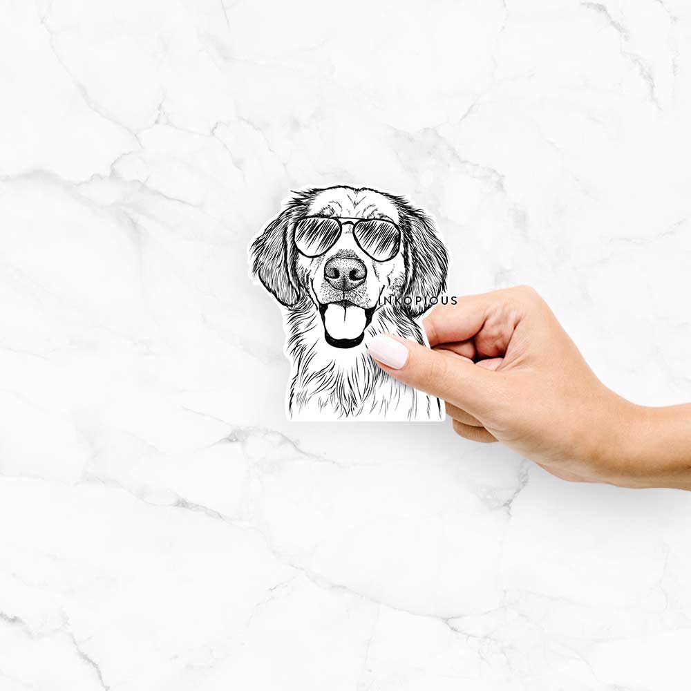 Riley the Golden Retriever - Decal Sticker