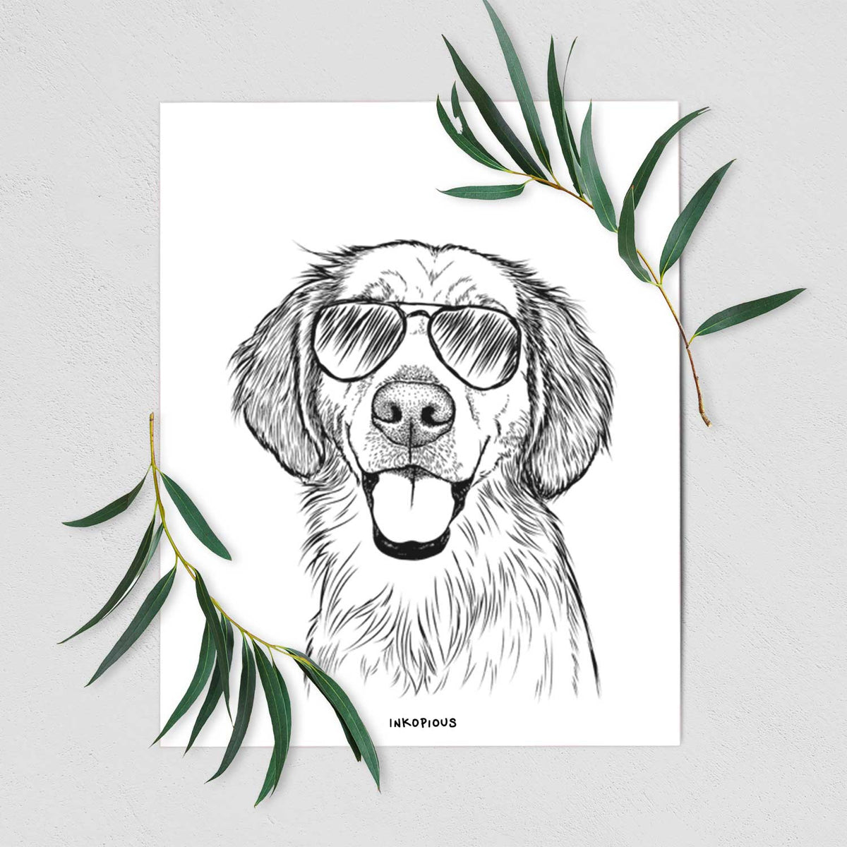 Riley the Golden Retriever Art Print