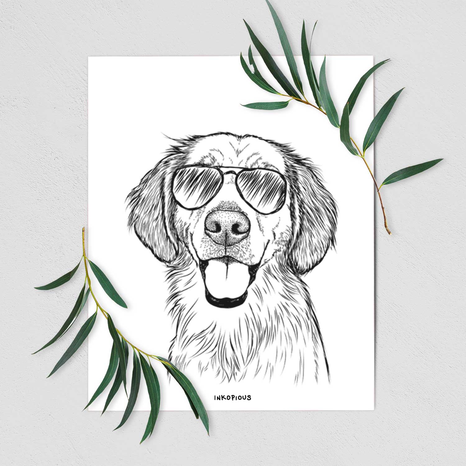 Riley the Golden Retriever Art Print