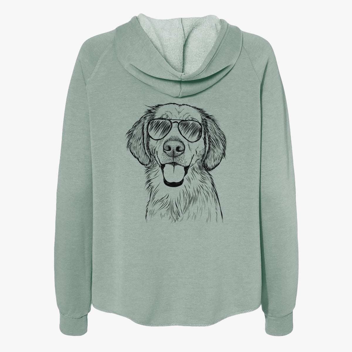 Riley the Golden Retriever - Women's Cali Wave Zip-Up Sweatshirt