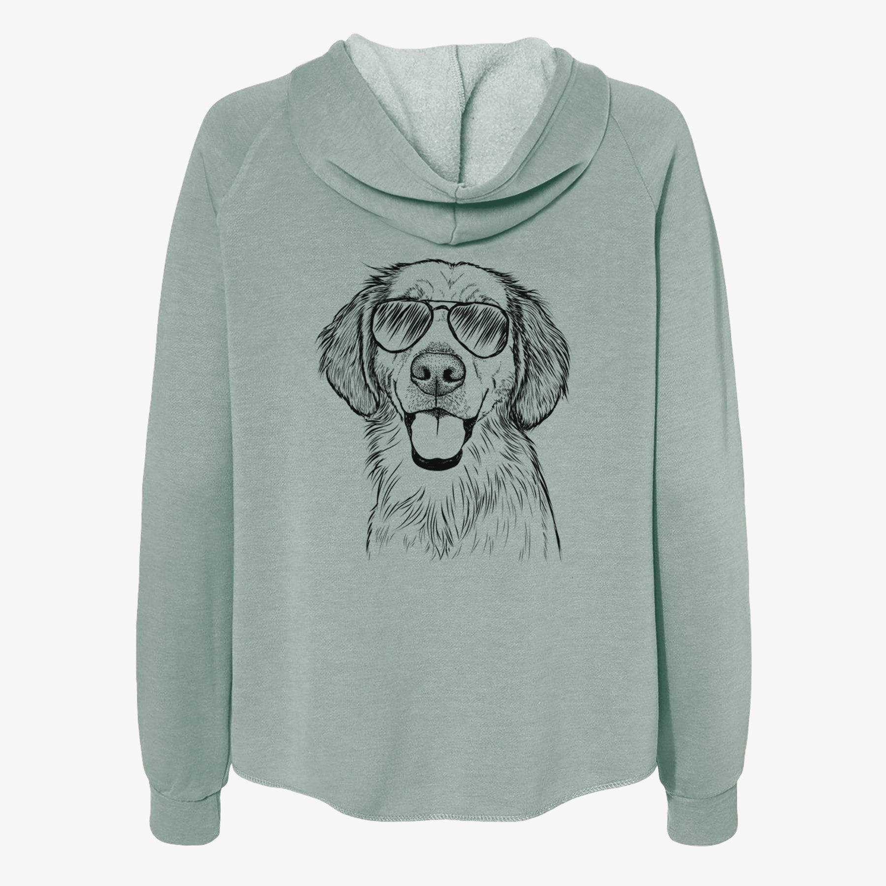 Riley the Golden Retriever - Women's Cali Wave Zip-Up Sweatshirt