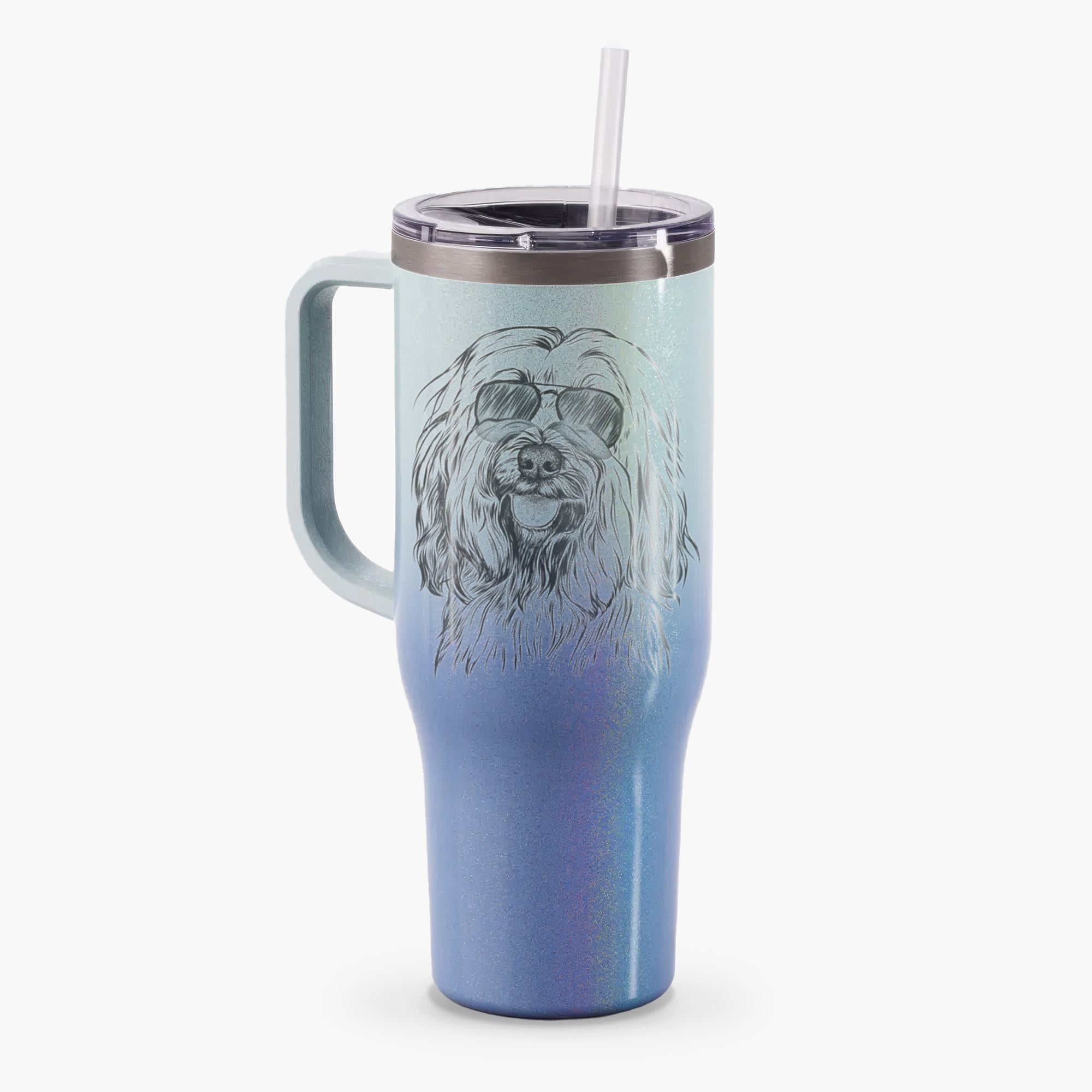 Rime the Tibetan Terrier - 40oz Tumbler with Handle