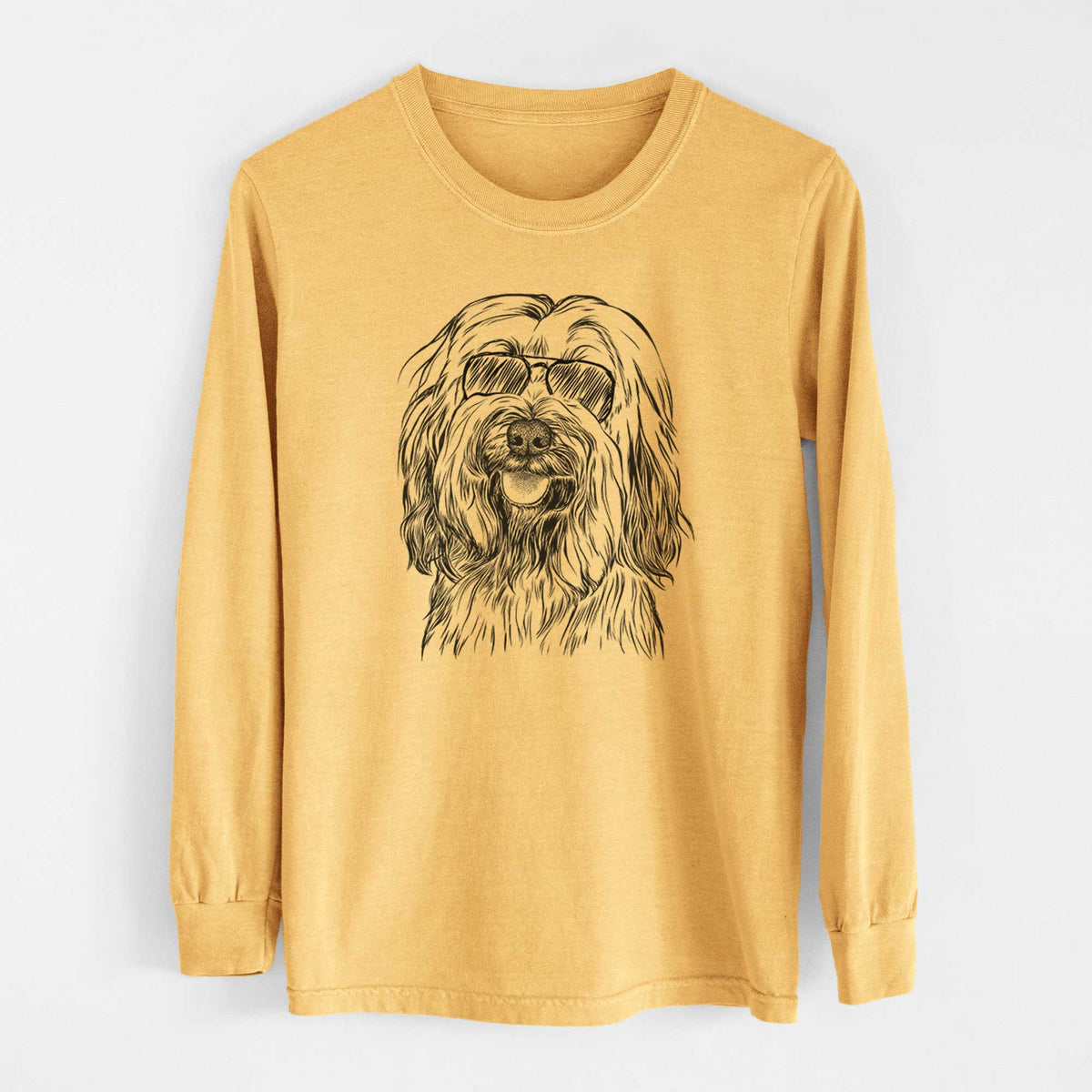 Aviators Rime the Tibetan Terrier - Heavyweight 100% Cotton Long Sleeve