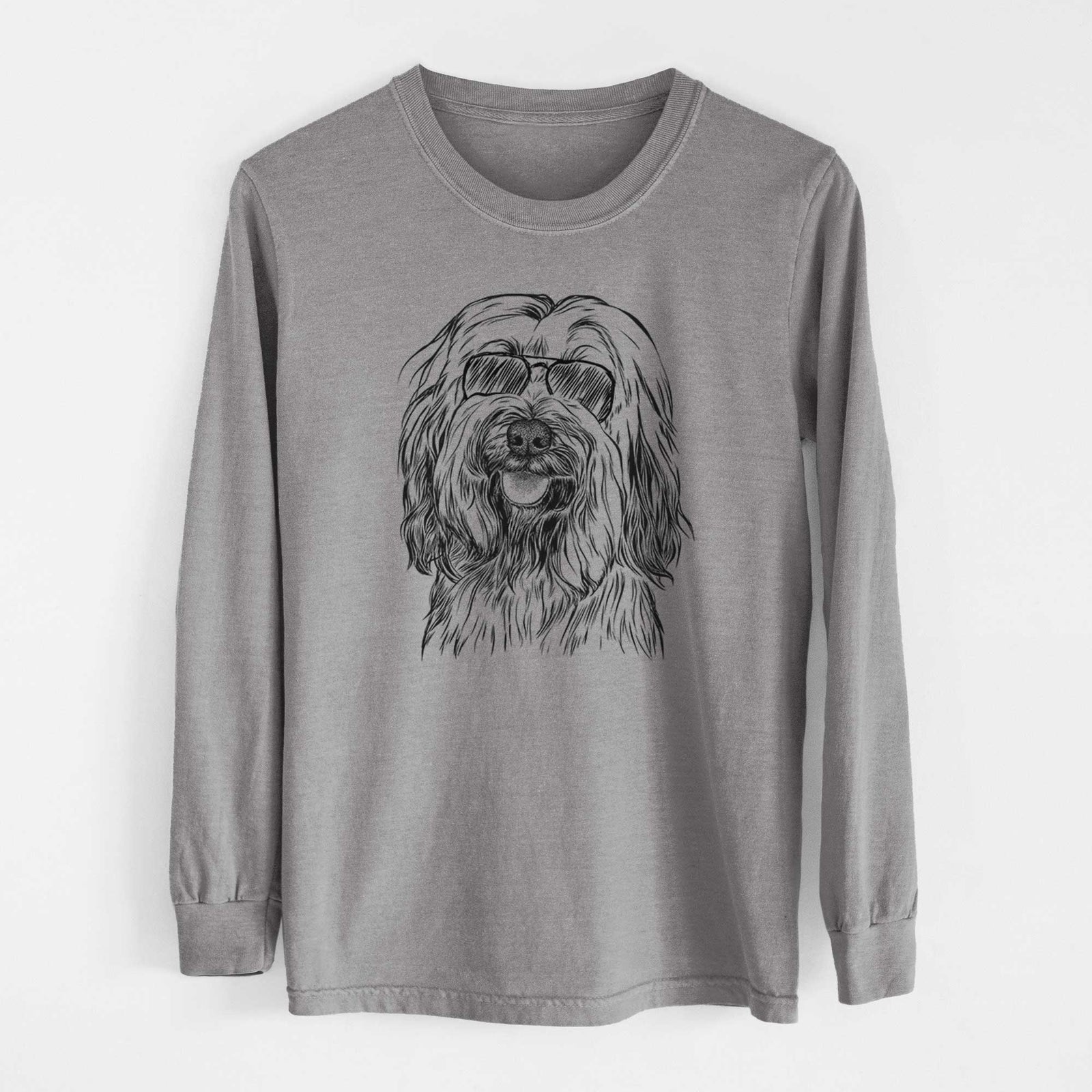 Aviators Rime the Tibetan Terrier - Heavyweight 100% Cotton Long Sleeve