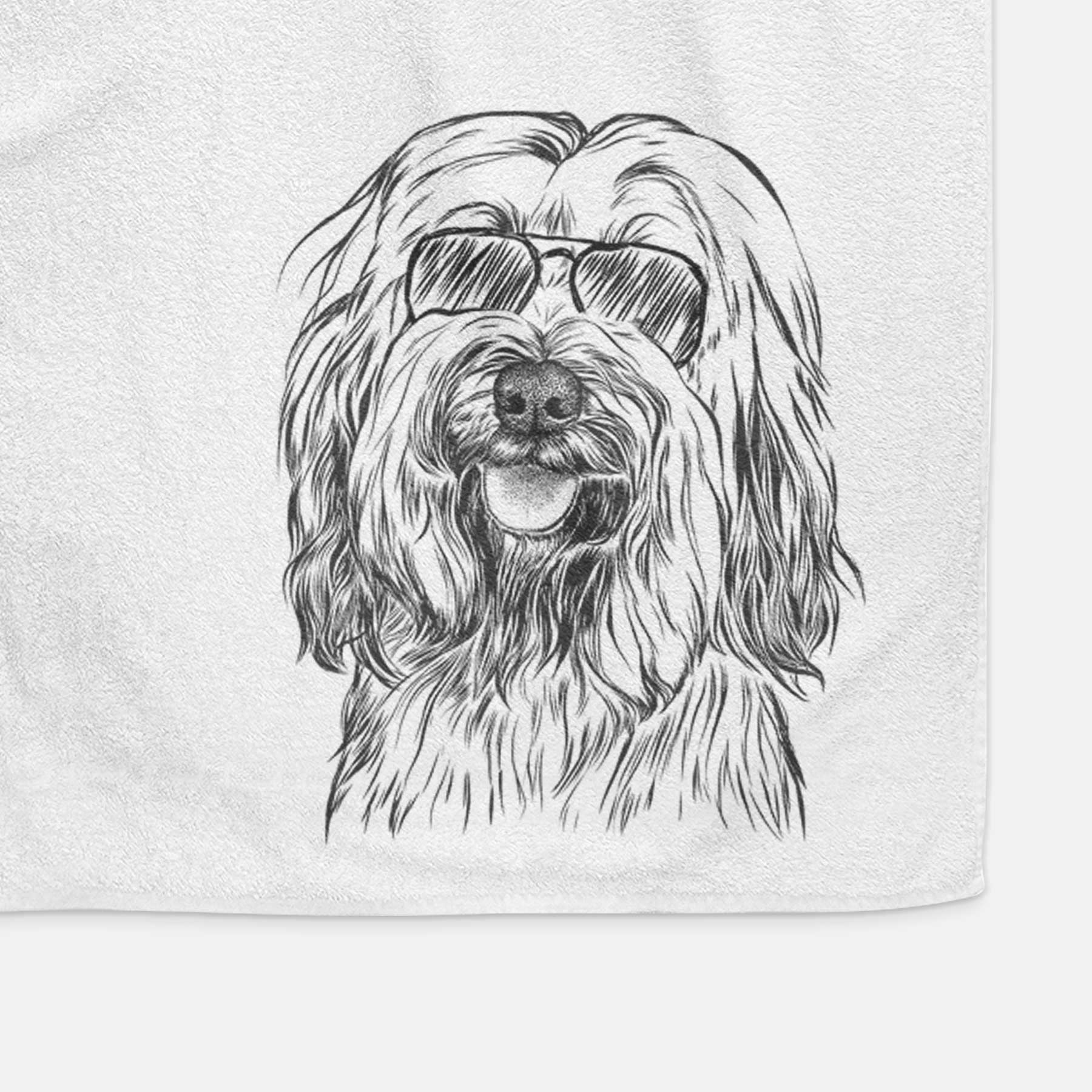 Rime the Tibetan Terrier Decorative Hand Towel