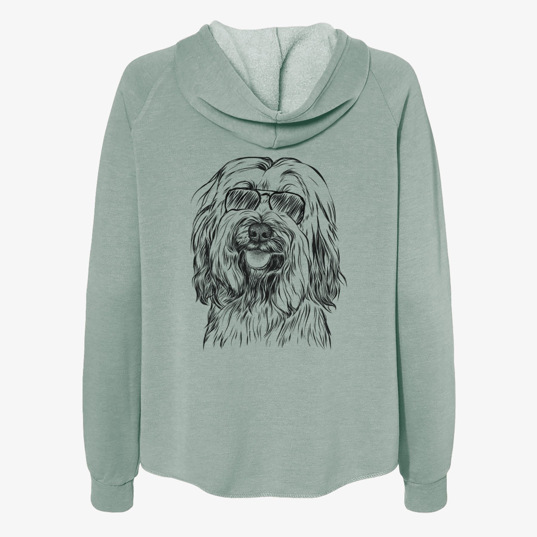 Rime the Tibetan Terrier - Women's Cali Wave Zip-Up Sweatshirt