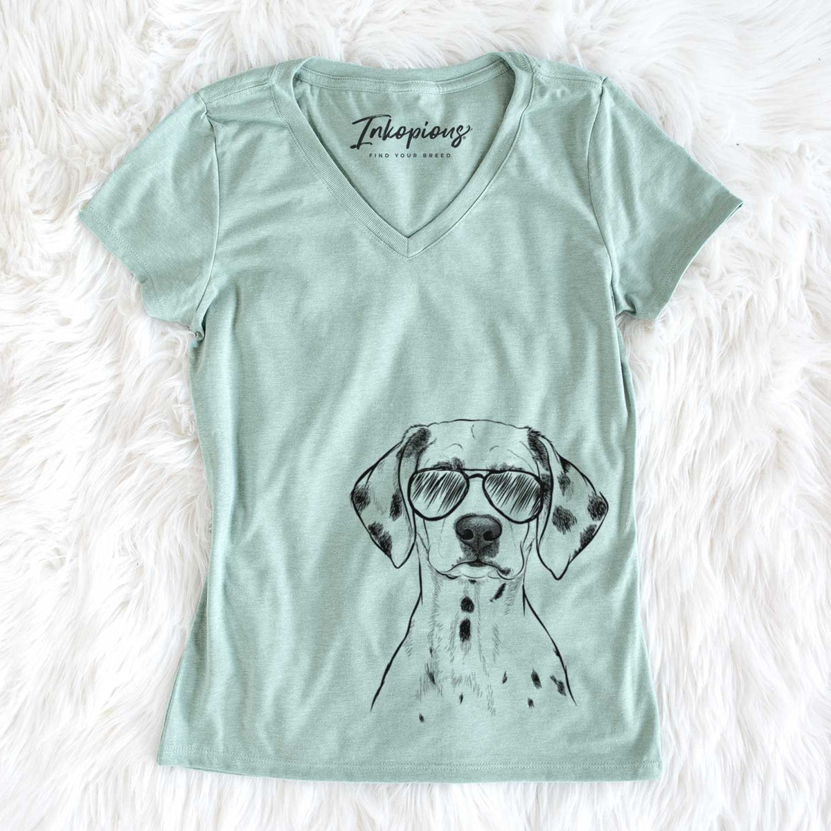 Riot the Dalmatian - Women's V-neck Shirt